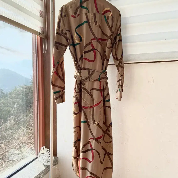 [SOLD OUT] 폴로 랄프로렌 벨티드 체인 패턴 셔츠 원피스