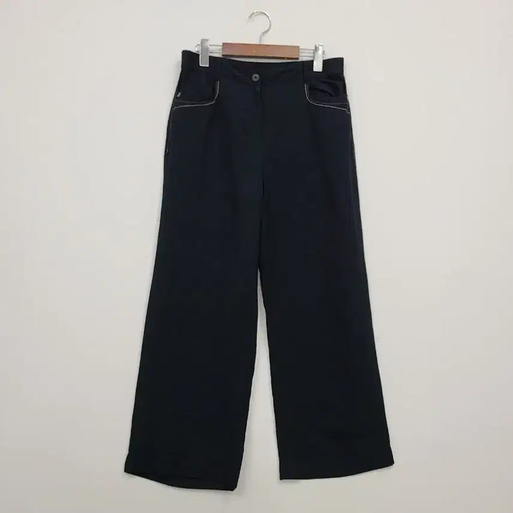 [BUNJANG] JISEN Black Summer Wide Leg Pants 29 / 지센 블랙 여름 와이드 여성 바지/2025ss/29/앨리스/513