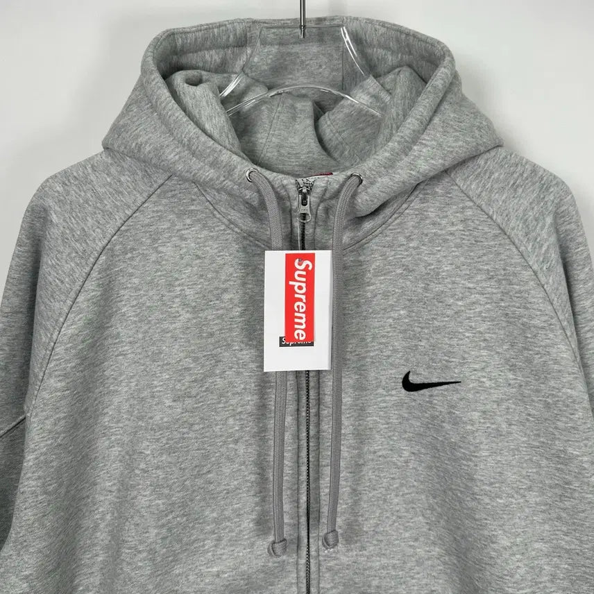 [BUNJANG] Supreme Nike Big Logo Air Max Gray Hoodie / 슈프림 나이키 빅로고 자수로고 에어맥스 그레이 색상 후드 집업 후드티