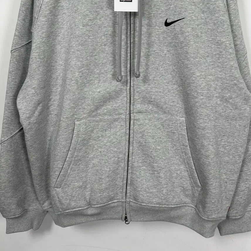 [BUNJANG] Supreme Nike Big Logo Air Max Gray Hoodie / 슈프림 나이키 빅로고 자수로고 에어맥스 그레이 색상 후드 집업 후드티