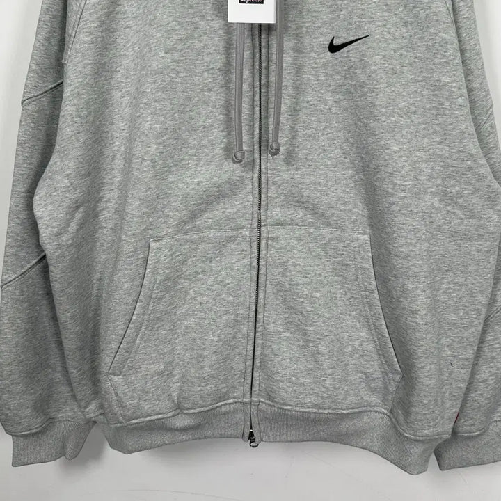 [BUNJANG] Supreme Nike Big Logo Air Max Gray Hoodie / 슈프림 나이키 빅로고 자수로고 에어맥스 그레이 색상 후드 집업 후드티