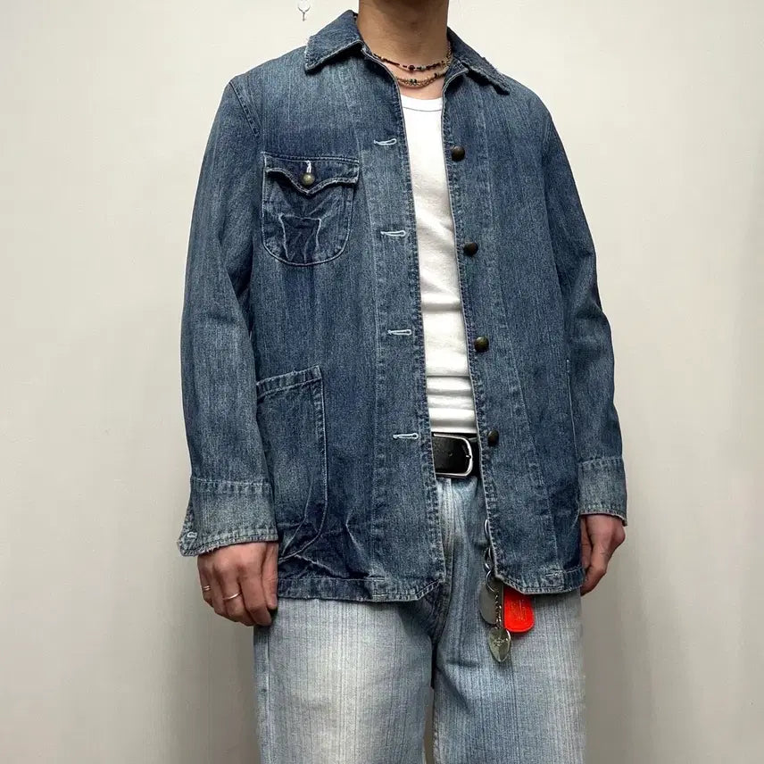 [BUNJANG] Premium Sraive Vintage Work Denim Chore Jacket / premium sraive 빈티지 워크 데님 초어자켓