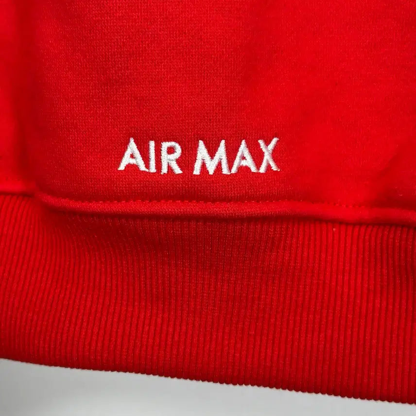 [BUNJANG] Supreme Nike Big Logo Air Max Red Hoodie / 슈프림 나이키 빅로고 자수로고 에어맥스 레드 색상 후드 집업 후드티 봄