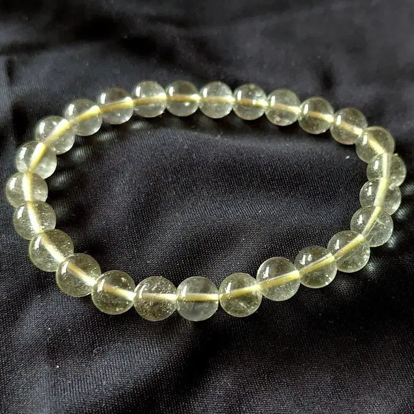[BUNJANG] 7mm Natural Libyan Desert Glass Bracelet / 7mm 천연 리비안데저트글래스 팔찌