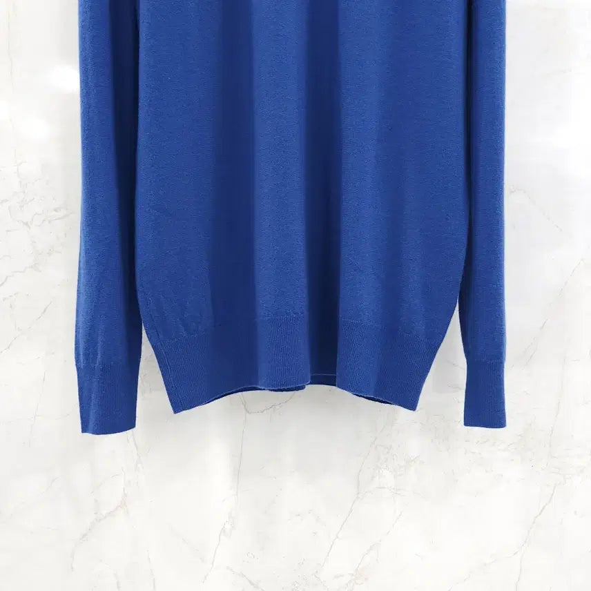 [BUNJANG] Loro Piana Cashmere Blue V-Neck Knit Sweater / 52 / 로로피아나 캐시미어 블루 브이넥 니트