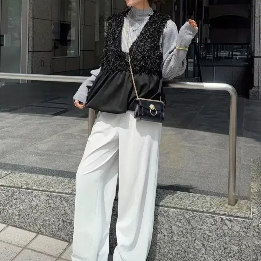 [BUNJANG] Pleated Layering Tank Top / 플리츠레이어링탱크탑