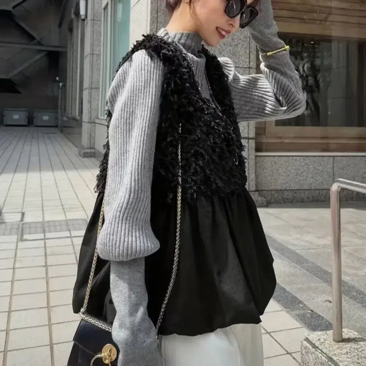 [BUNJANG] Pleated Layering Tank Top / 플리츠레이어링탱크탑