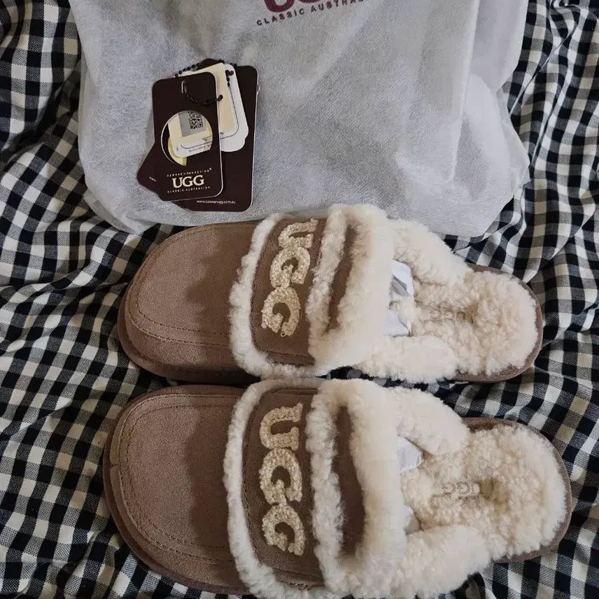 [BUNJANG] Ozwear UGG Shearling Slipper EU38 / 호주어그 오즈웨어 시어링 어그슬리퍼 eu38 (240,245)