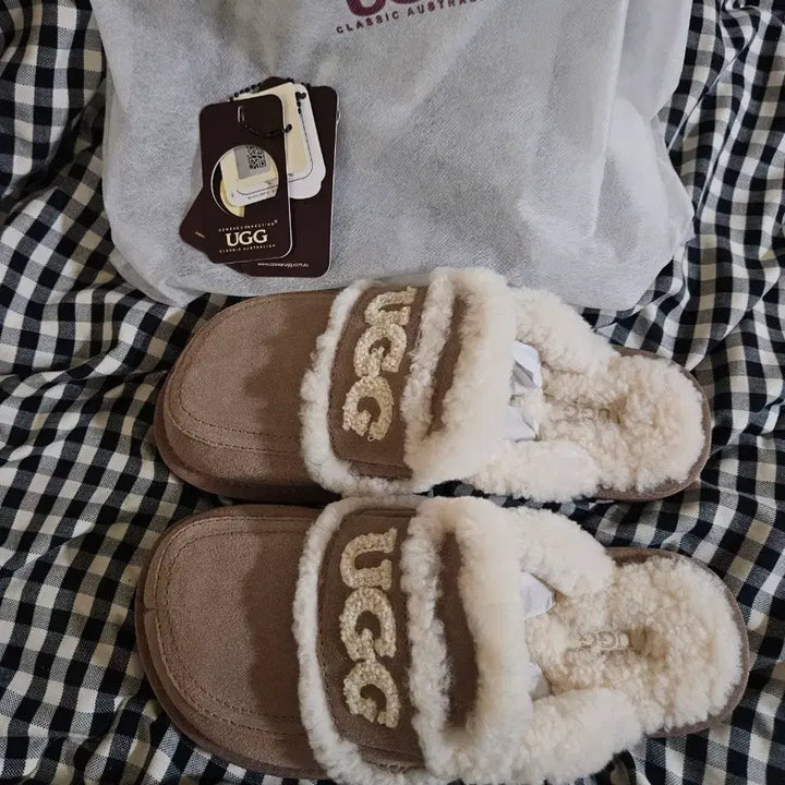 [BUNJANG] Ozwear UGG Shearling Slipper EU38 / 호주어그 오즈웨어 시어링 어그슬리퍼 eu38 (240,245)