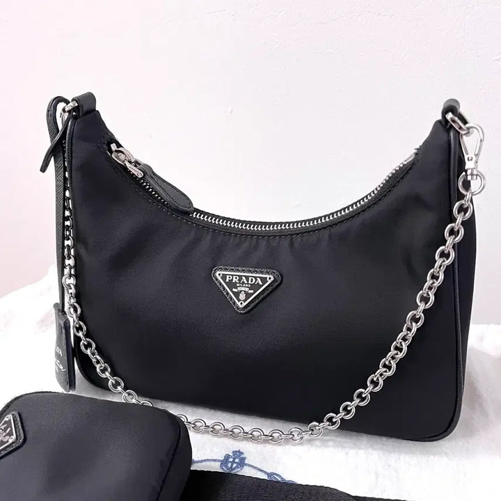 [SOLD OUT] [S급/정품] 프라다 테수토 사피아노 2005 호보백 가방 블랙