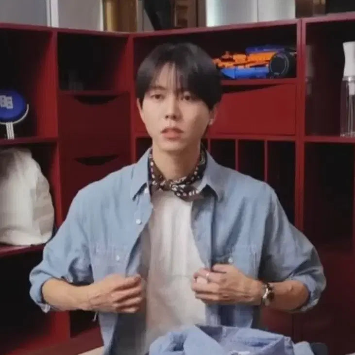 [BUNJANG] Espionage Chambray Shirt Light Blue / 택포새상품