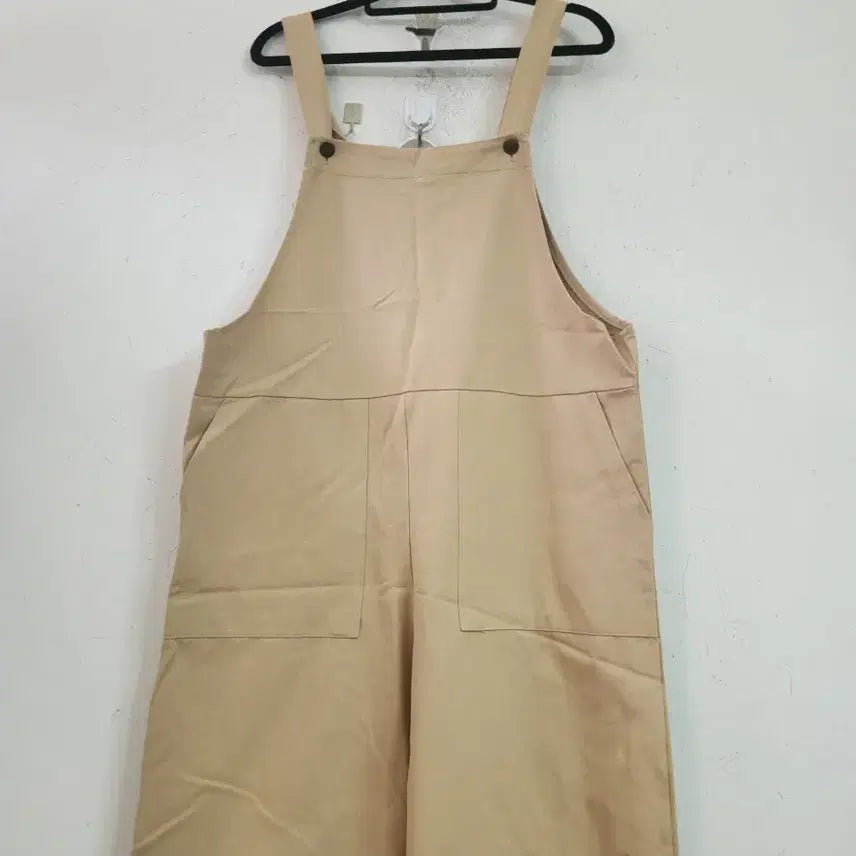 [SOLD OUT] 베이지색 면 멜빵 바지