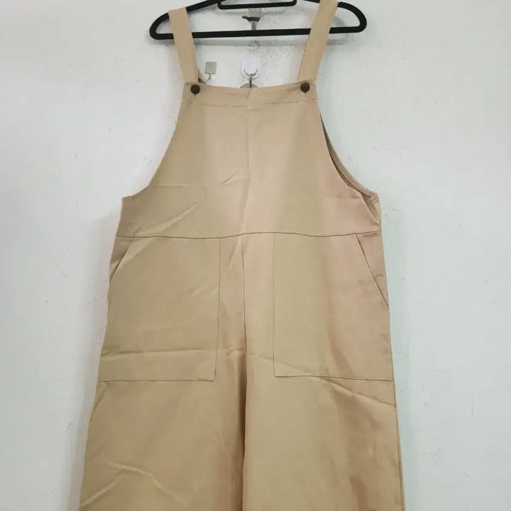 [SOLD OUT] 베이지색 면 멜빵 바지