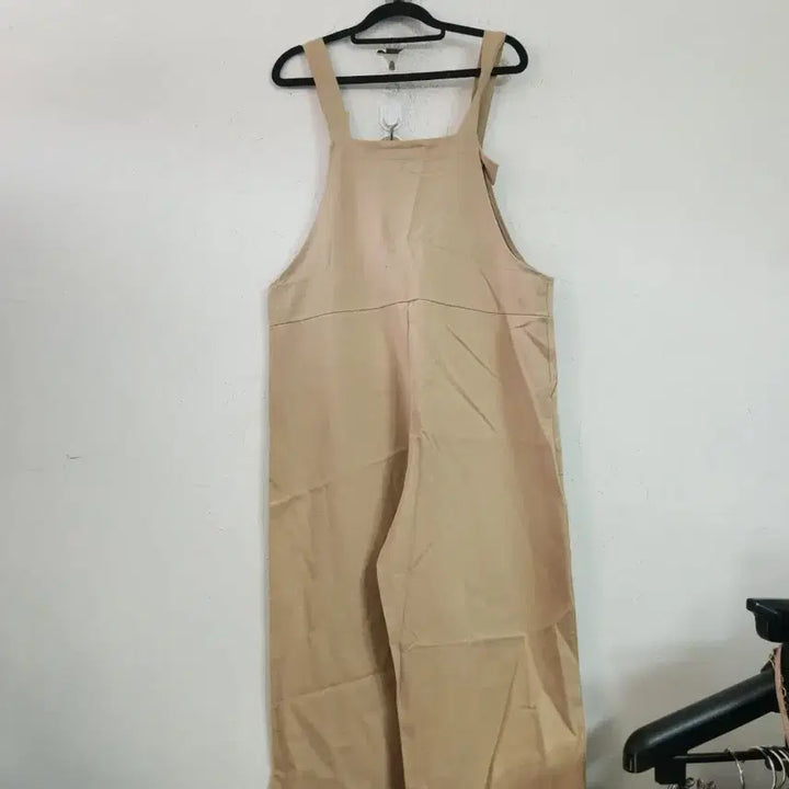 [SOLD OUT] 베이지색 면 멜빵 바지