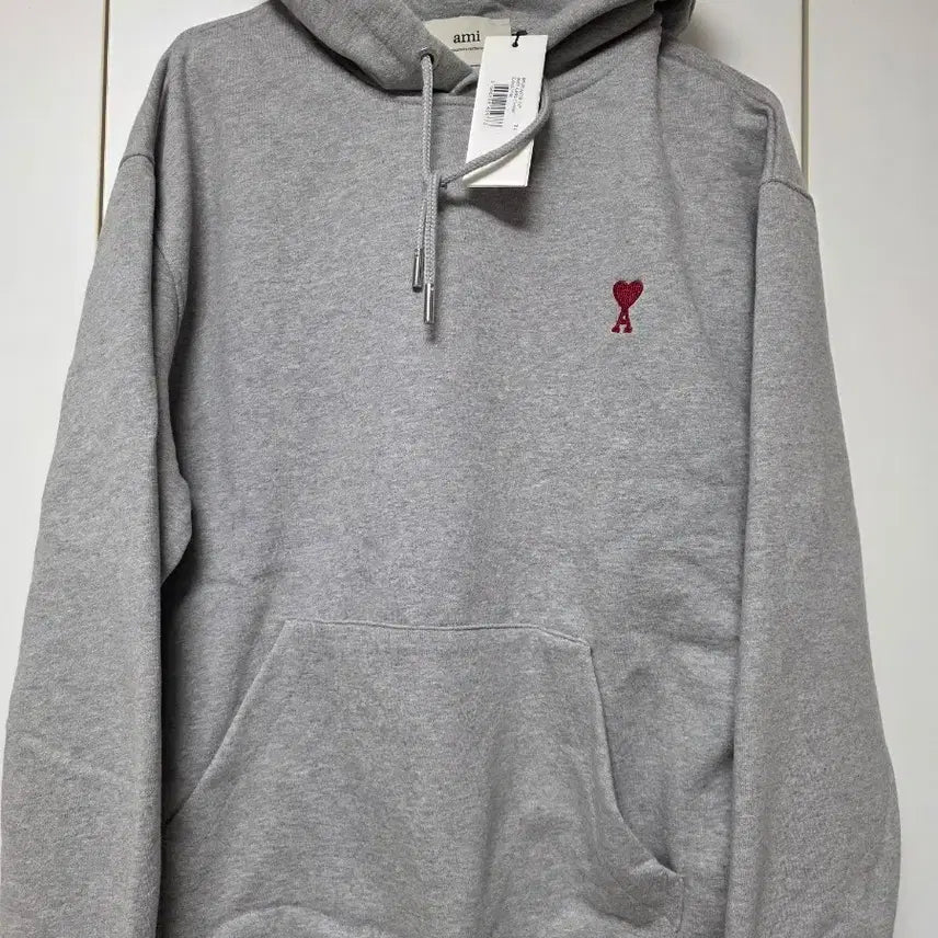 [SOLD OUT] 아미 스몰 하트 로고 후드티 그레이