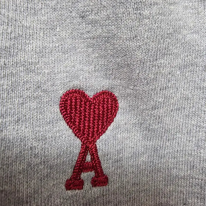 [SOLD OUT] 아미 스몰 하트 로고 후드티 그레이
