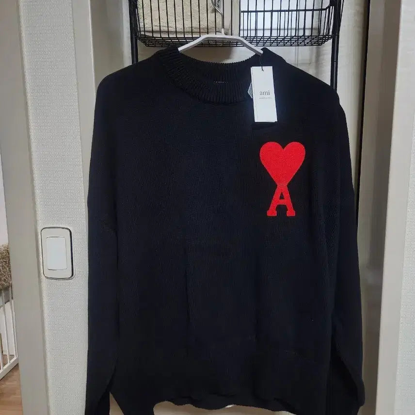 [SOLD OUT] (새상품) 아미 빅로고 하트 니트 XL