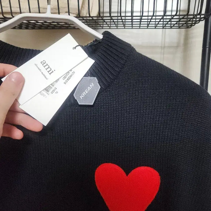 [SOLD OUT] (새상품) 아미 빅로고 하트 니트 XL