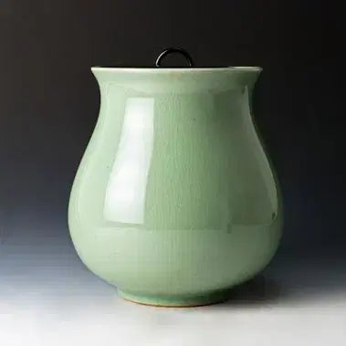 [BUNJANG] Haegang Yu Geun-hyung Celadon Tea Caddy and Seal / 해강 유근형 선생-청자 찻통및수지/
