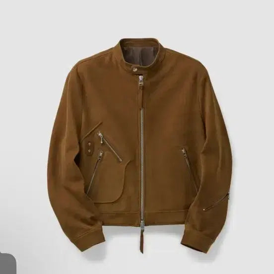 [BUNJANG] Cour Calfskin D Pocket Biker Jacket L / 쿠어 카프 스킨D 포켓 바이커 자켓 L
