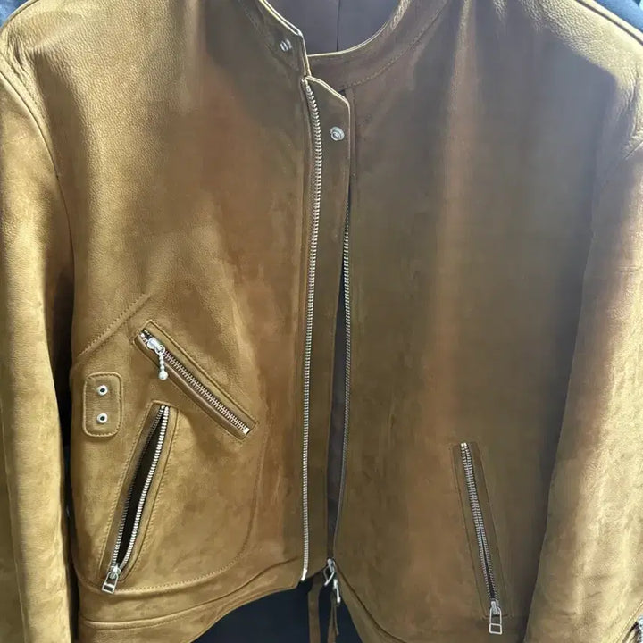 [BUNJANG] Cour Calfskin D Pocket Biker Jacket L / 쿠어 카프 스킨D 포켓 바이커 자켓 L
