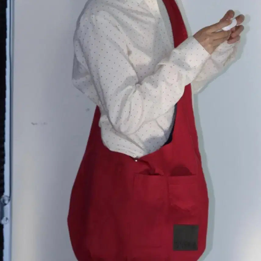 [BUNJANG] onska Reversible Pocket Bag Red Navy / 온스카 리버시블 포켓 백 레드 네이비 onska