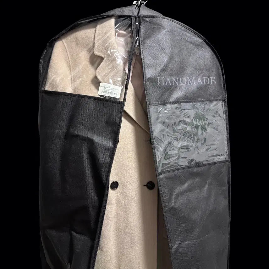 [BUNJANG] Pureda Handmade Wool Double-Button Slim Coat (Light Beige, S) / (울 90)퓨어다 핸드메이드 코트 더블버튼 슬림 연베이지 S