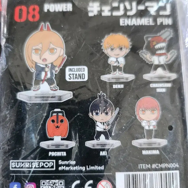 [BUNJANG] Chainsaw Man Pin Badge Set / 체인소맨 핀뱃지 굿즈 가챠 아크릴 스탠드 4종