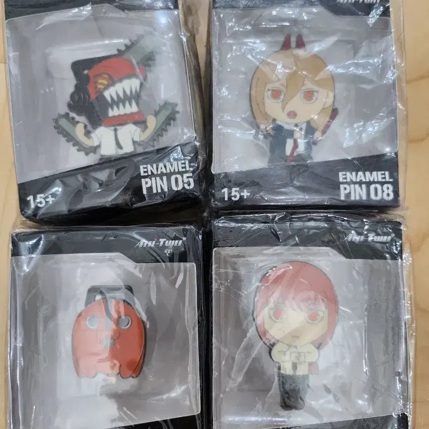 [BUNJANG] Chainsaw Man Pin Badge Set / 체인소맨 핀뱃지 굿즈 가챠 아크릴 스탠드 4종