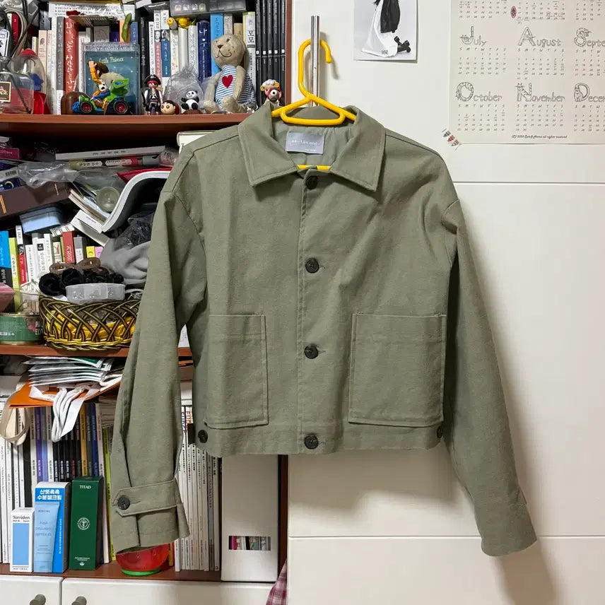 [BUNJANG] From Beginning Cropped Bomber Jacket Khaki / 여성자켓 크롭 봄자켓 카키 숏야상 모직자켓 봄버자켓 프롬비기닝 시야쥬
