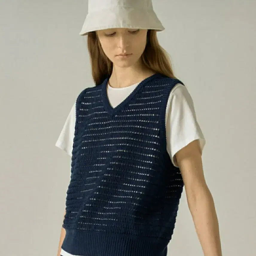 [BUNJANG] Facade Pattern Paper Breeze Knit (Navy) / 파사드패턴 페이퍼 브리즈 니트(Navy)