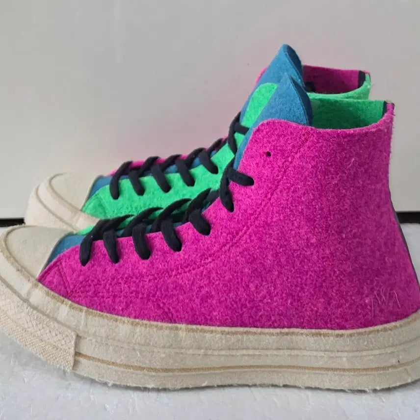 [BUNJANG] Converse x JW Anderson Chuck 70 High Felt Sneakers / [255] 컨버스xJW앤더슨 척70하이 펠트 푸시아퍼플아일랜드ㅡ단종매물