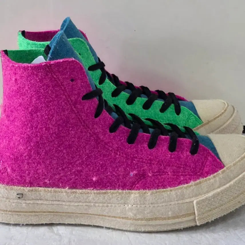 [BUNJANG] Converse x JW Anderson Chuck 70 High Felt Sneakers / [255] 컨버스xJW앤더슨 척70하이 펠트 푸시아퍼플아일랜드ㅡ단종매물