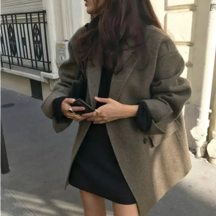 [BUNJANG] Platbase Oversized Fit Wool Handmade Coat / 플랫베이스 박시핏 울코트 핸드메이드코트