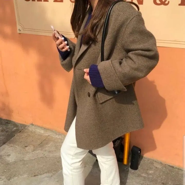 [BUNJANG] Platbase Oversized Fit Wool Handmade Coat / 플랫베이스 박시핏 울코트 핸드메이드코트