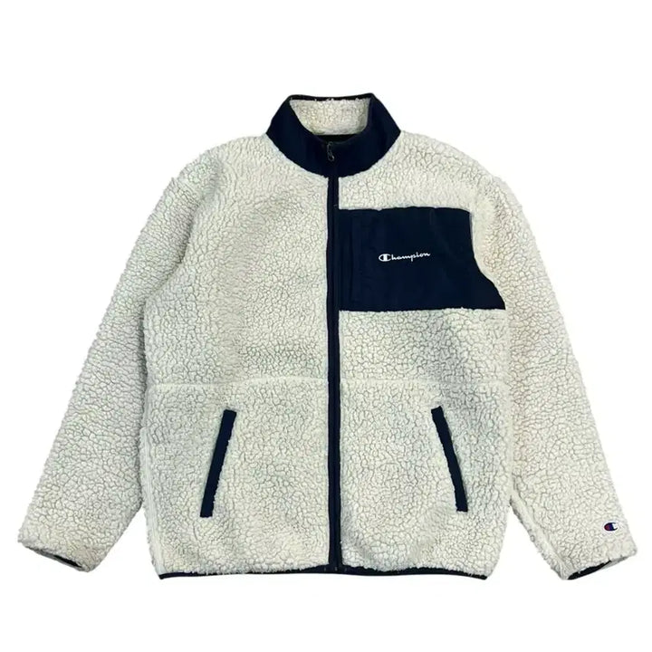 [BUNJANG] Champion Fleece Jacket Ivory XL / 챔피온 플리스 자켓 아이보리 XL 