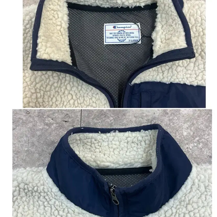[BUNJANG] Champion Fleece Jacket Ivory XL / 챔피온 플리스 자켓 아이보리 XL 