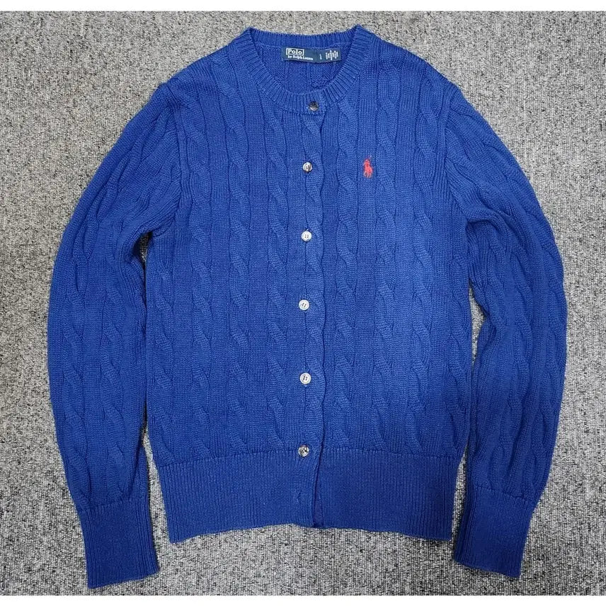 [BUNJANG] Polo Ralph Lauren Cable Knit Cardigan L / 폴로 랄프로렌 꽈배기 케이블 니트 가디건 L