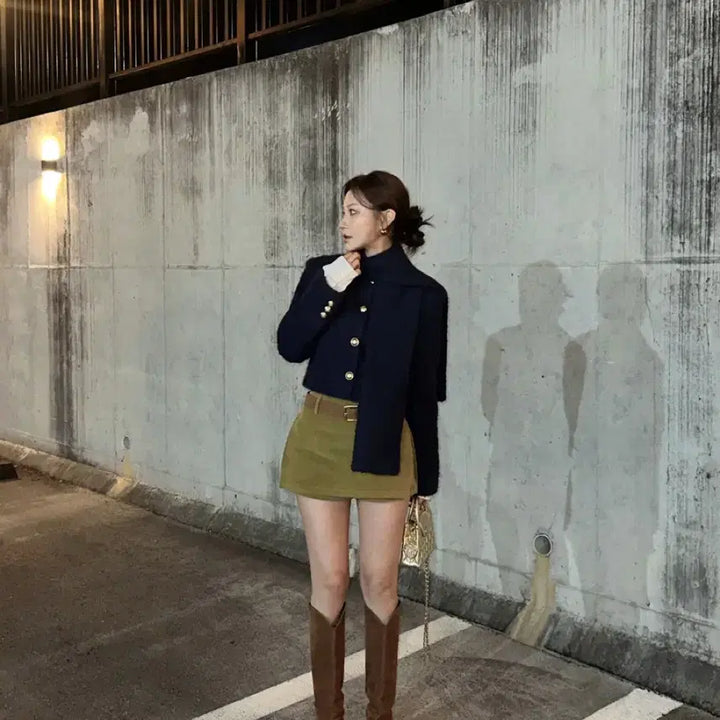 [BUNJANG] Post Monition "FORI" Corduroy Mini Skirt Pants / 포스트모니션 포리 골덴 코듀로이 미니스커트 치마바지