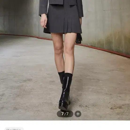 [BUNJANG] MIXXO Pleated Mini Skirt Dark Gray / 미쏘 플리츠 미니 스커트 MIWWHHD301G 다크그레이