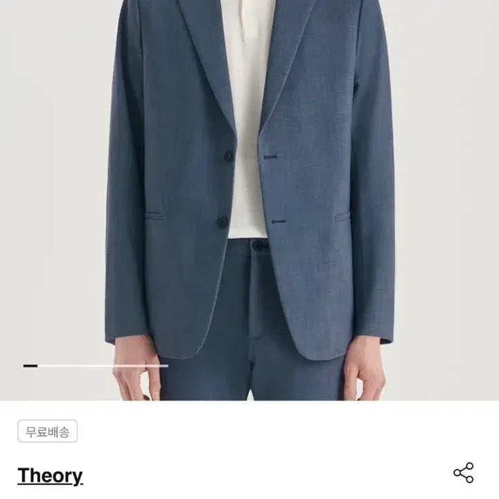 [SOLD OUT] 띠어리 프리시젼 스트럭처 테일러드 수트 103 32 정가134 더스티블루