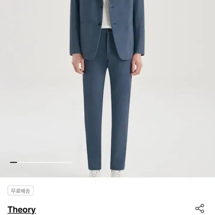 [SOLD OUT] 띠어리 프리시젼 스트럭처 테일러드 수트 103 32 정가134 더스티블루