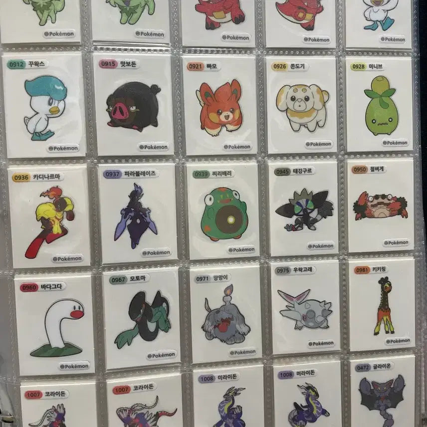 [BUNJANG] Pokemon Tteokbokki Stickers 55-Piece Set / 포켓몬 띠부씰 55종