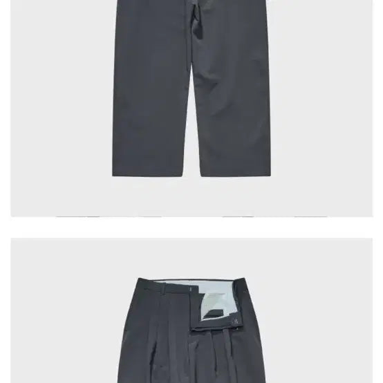 [BUNJANG] Teulyeong Belted All Day Three-Tuck Pants_Charcoal XL / 틀영 벨티드 올데이 쓰리턱 팬츠_Charcoal XL