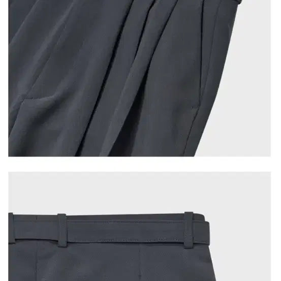 [BUNJANG] Teulyeong Belted All Day Three-Tuck Pants_Charcoal XL / 틀영 벨티드 올데이 쓰리턱 팬츠_Charcoal XL