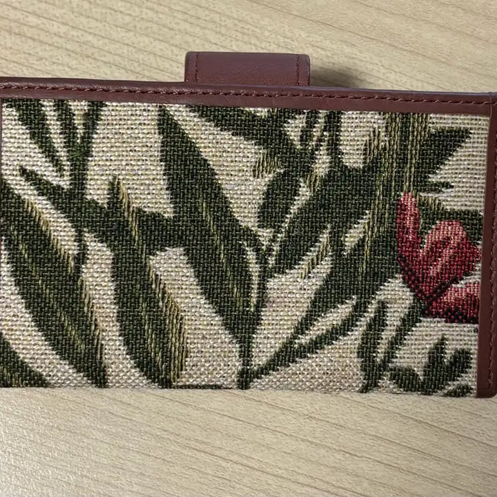 [BUNJANG] Atte Vanessa Bruno Brown Brocade Accordion Cardholder / Athe 아떼 바네사브루노 브라운 브로케이드 아코디언 카드지갑 양도