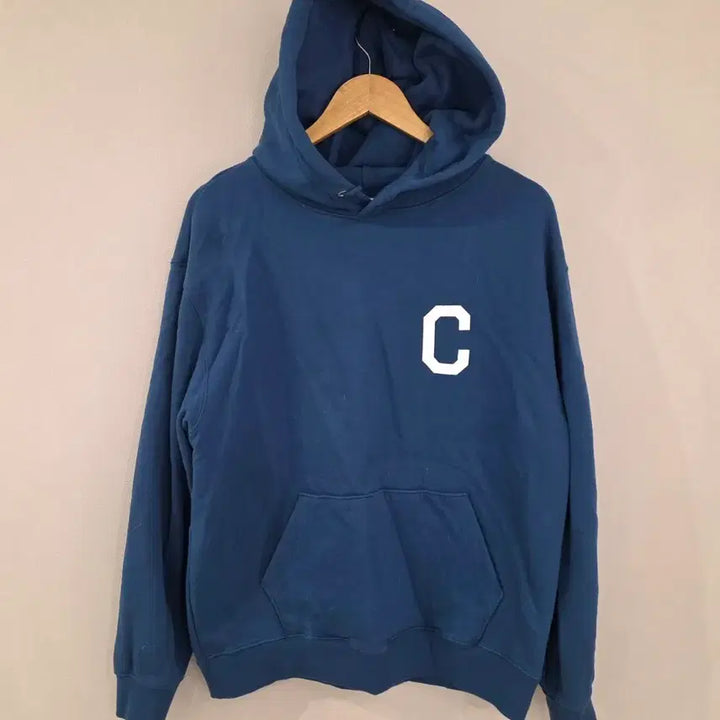 [BUNJANG] Covernat C Logo Blue Hoodie S / 커버낫 C로고 파란색 후드티 S