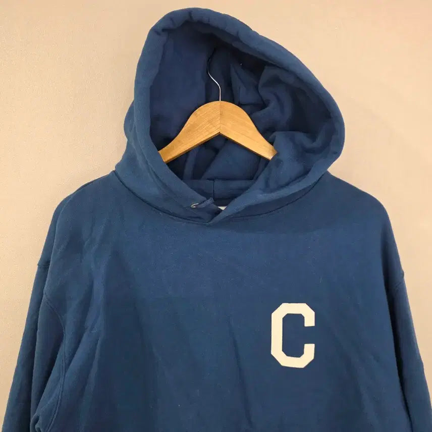 [BUNJANG] Covernat C Logo Blue Hoodie S / 커버낫 C로고 파란색 후드티 S