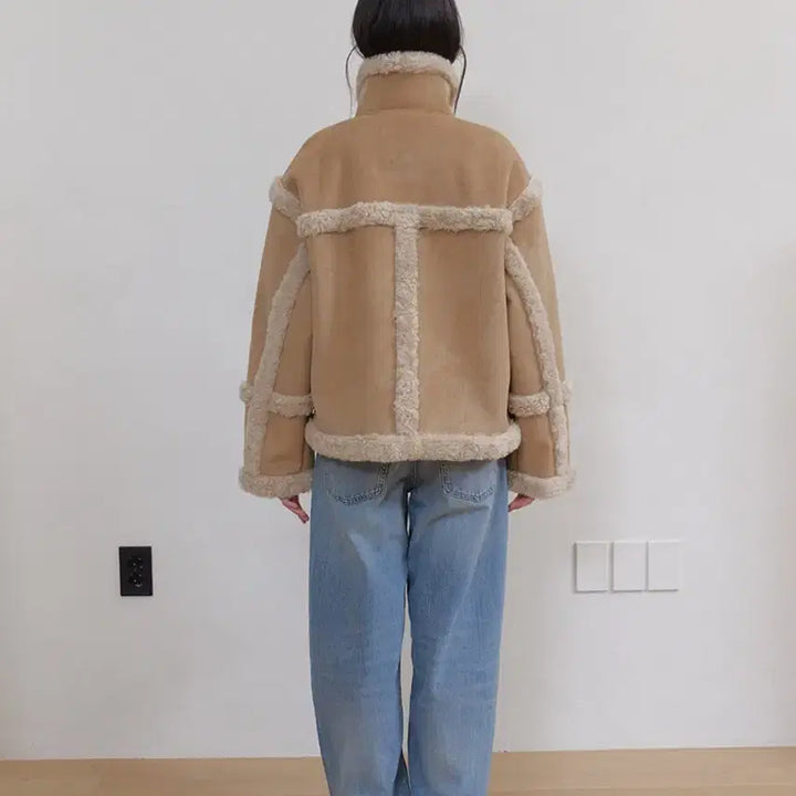 [BUNJANG] Asura Mouton Beige Mustang / 아수라 울 라인 무스탕 베이지