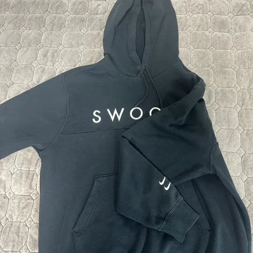 [BUNJANG] Nike Swoosh Hoodie Black Size L / 나이키 스우시 블랙 후드티 사이즈 L